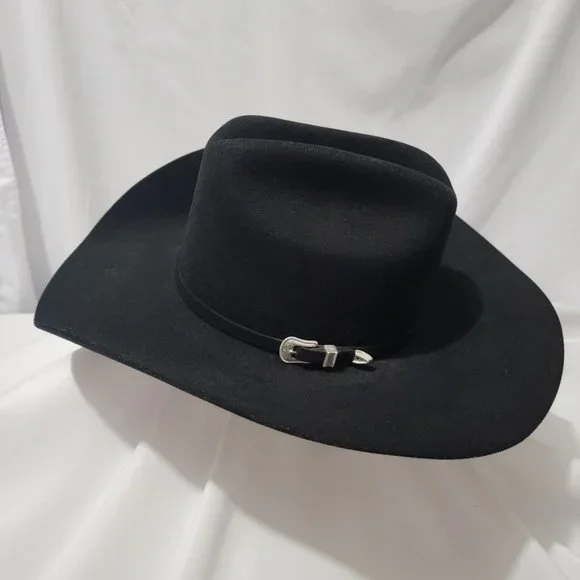 Vintage Bailey's Cowboy Western 4-H Black Hat Angora 4X Felted Hat Size 6 1/2 - Picture 3 of 10